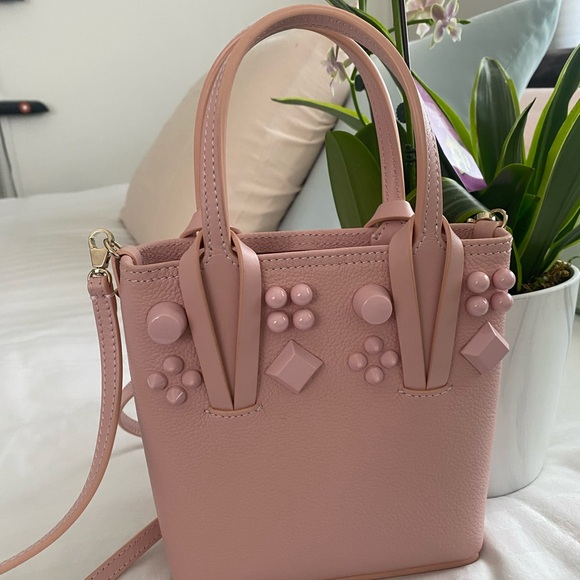 Authentic Christian Louboutin Pink small Bag with Geometric Design - Picture 2 of 7